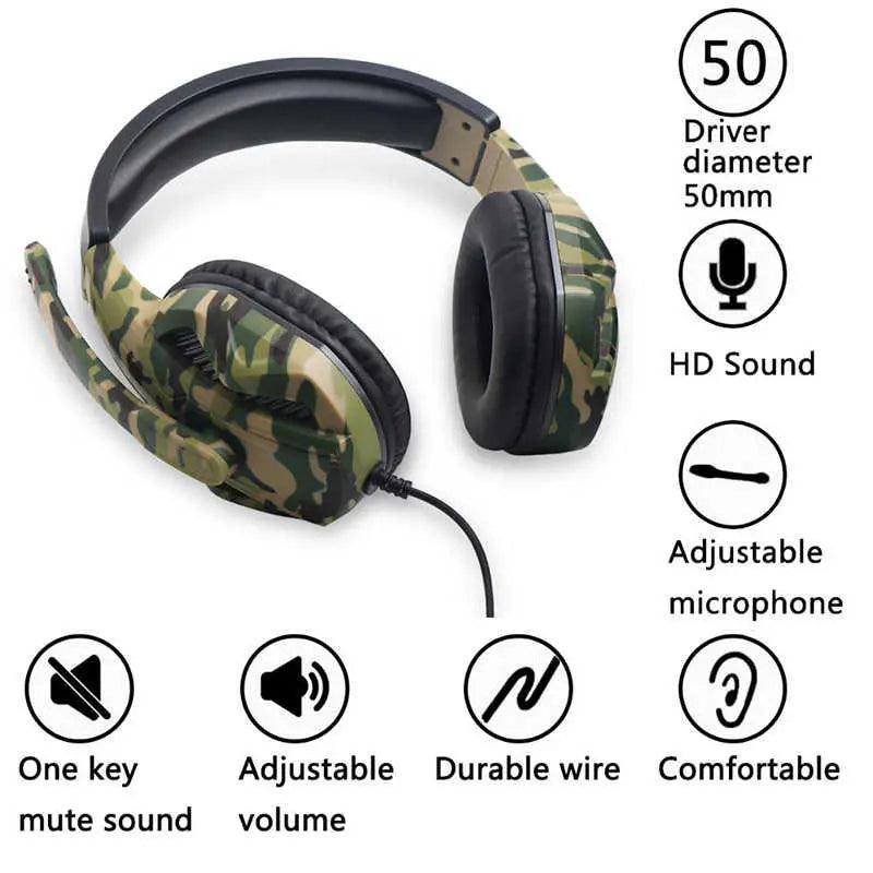 Camouflage gaming headset cj