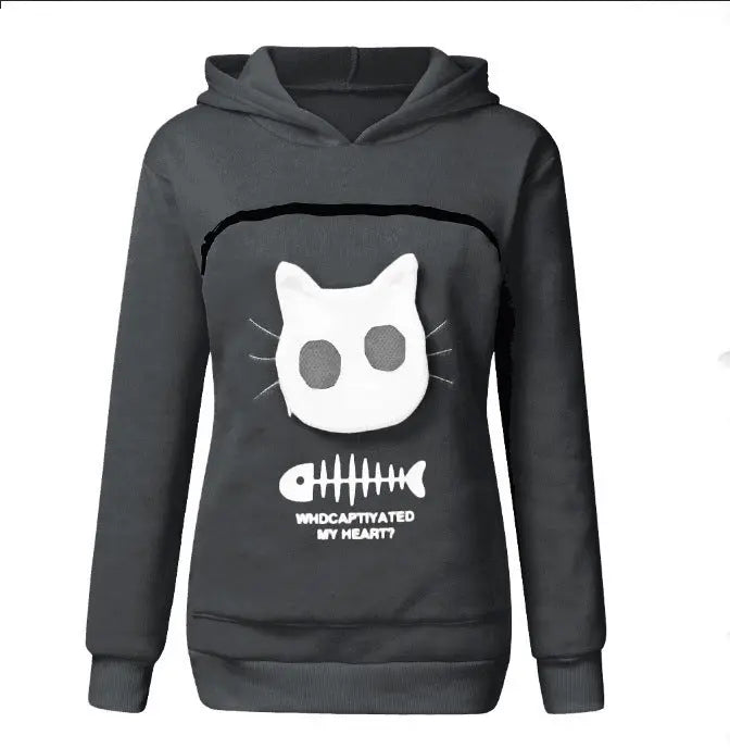 Cat print hoodie cj