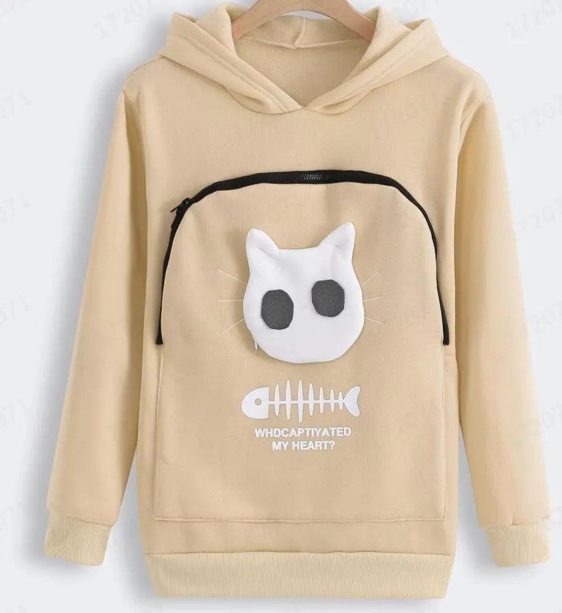 Cat print hoodie cj