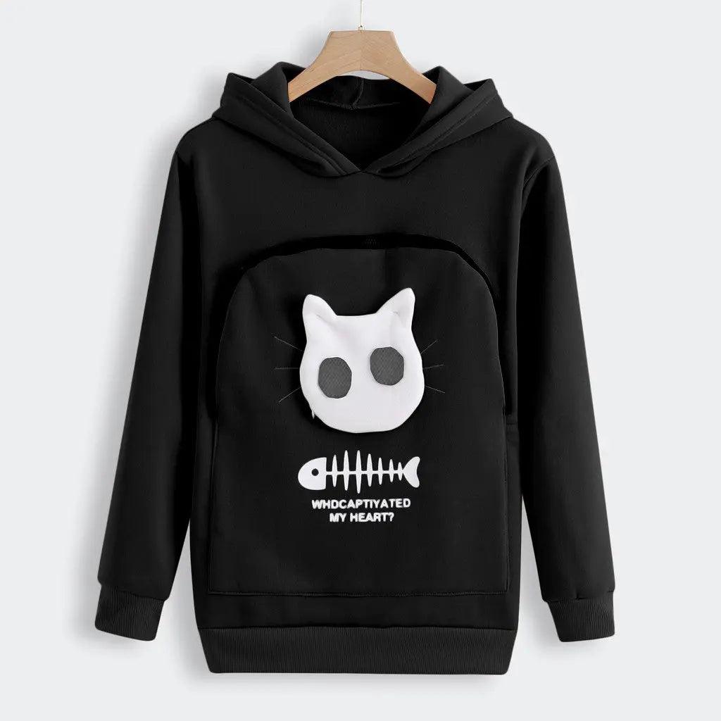 Cat print hoodie cj