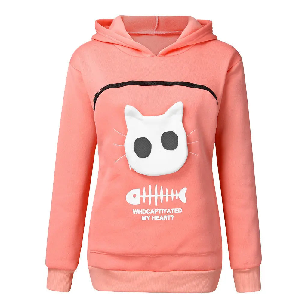 Cat print hoodie cj