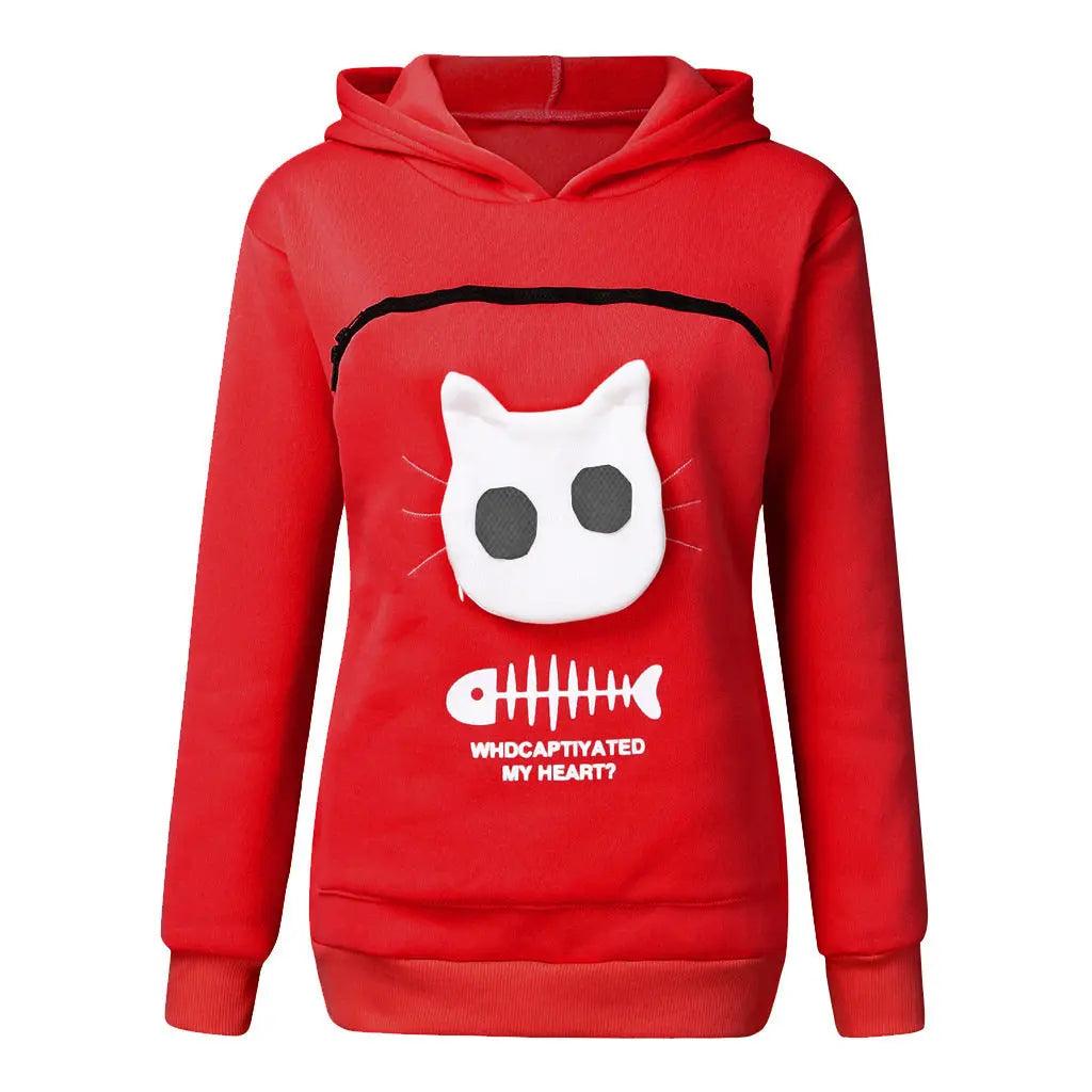 Cat print hoodie cj