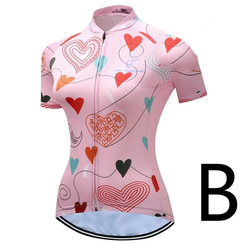 Children's Jersey, Girl Suit, Summer, Sports, Jersey, Mountain Bike, Bicycle Clothing Kit cj