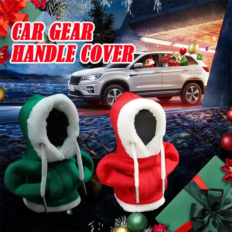 Christmas Hoodie Car Gearshift Cover Christmas Decor Gearshift Hoodie Car Gearshift Knob Cover Manual Handle Gear Change Lever Cover cj