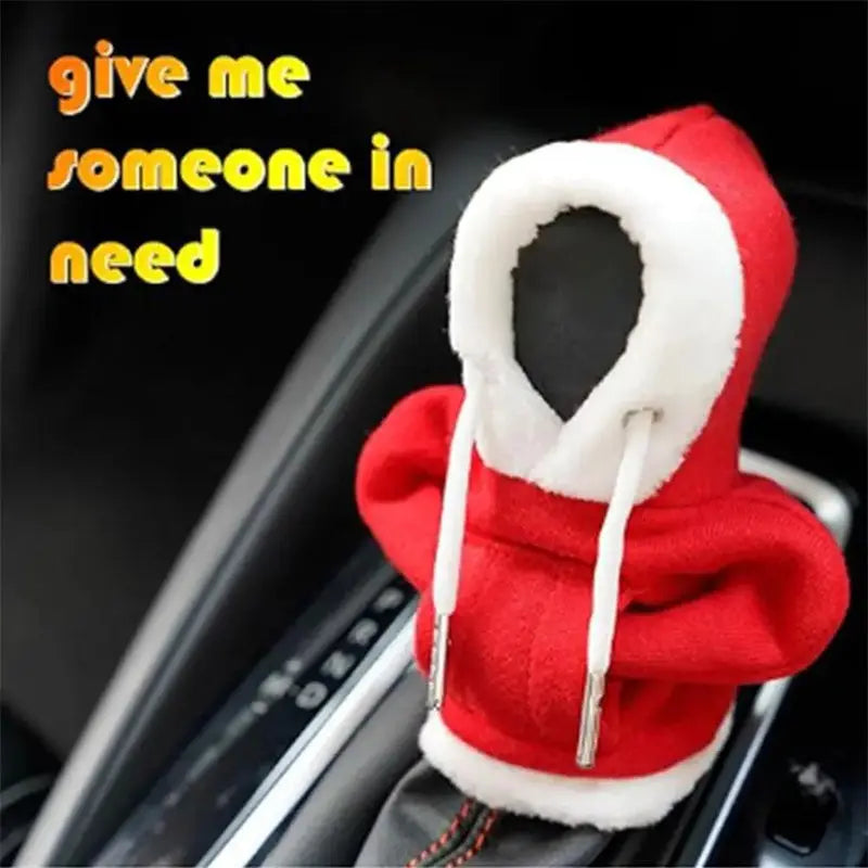 Christmas Hoodie Car Gearshift Cover Christmas Decor Gearshift Hoodie Car Gearshift Knob Cover Manual Handle Gear Change Lever Cover cj