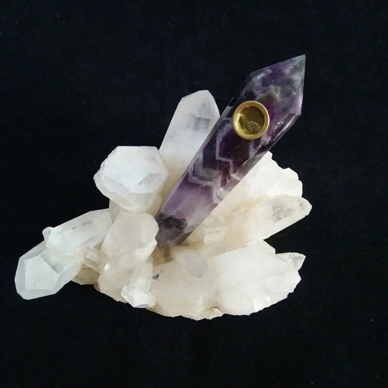 Crystal Smoking Pipe Fantasy Purple Pipe cj