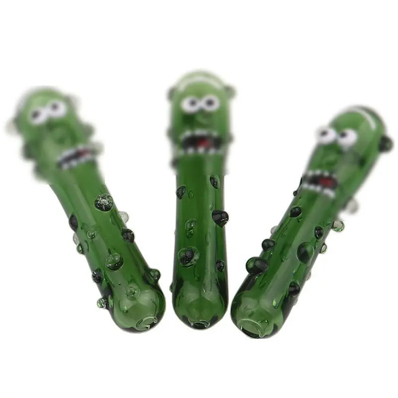 Cucumber shaped glass pipe cj