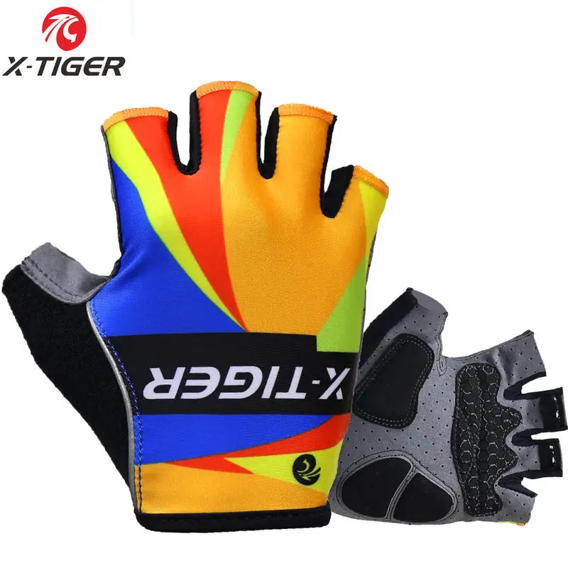 Cycling Gloves Half Finger Summer Men's And Women's Short Finger Mountain Bike Shock Absorption Equipment cj