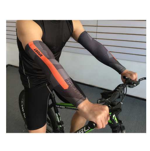 Cycling sports armband elbow men's breathable sunscreen silicone non-slip long sports armband elbow pads cj