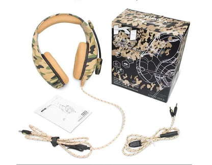 Destruction Camouflage Gaming Headset cj