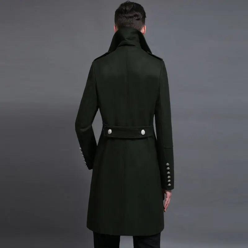 Double-row Retro Woolen Coat Man cj