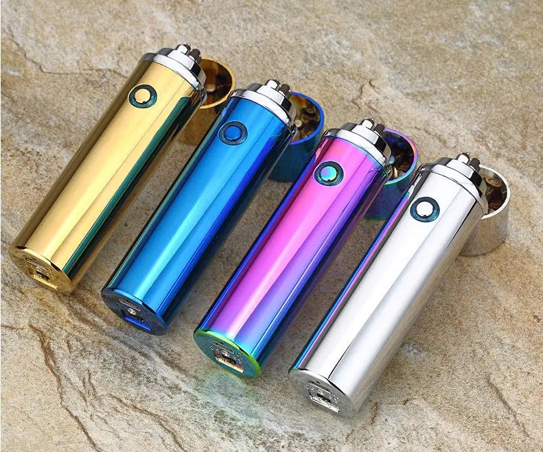 Electric Double Pulse Lighter Pipe USB Lighter Smokeless Windproof Cigarette Cigar Lighters cj