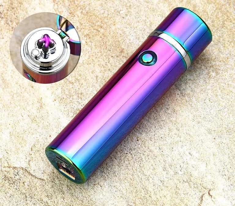 Electric Double Pulse Lighter Pipe USB Lighter Smokeless Windproof Cigarette Cigar Lighters cj