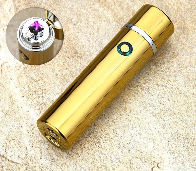 Electric Double Pulse Lighter Pipe USB Lighter Smokeless Windproof Cigarette Cigar Lighters cj