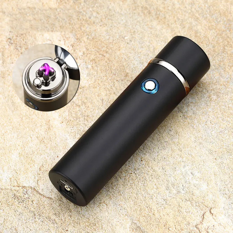 Electric Double Pulse Lighter Pipe USB Lighter Smokeless Windproof Cigarette Cigar Lighters cj