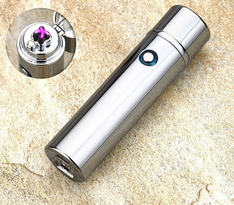 Electric Double Pulse Lighter Pipe USB Lighter Smokeless Windproof Cigarette Cigar Lighters cj