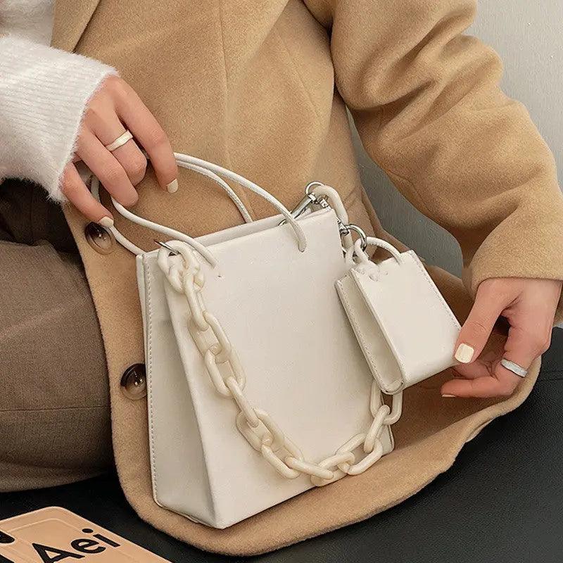 Fashion Single Shoulder Cross-body Acrylic Chain Underarm Bag Female cj