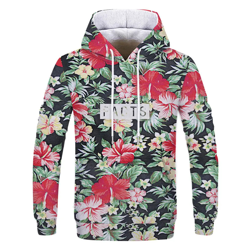 Flower and Bird 3D printed hoodie cj