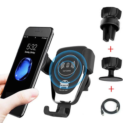 Gravity Qi Wireless Car Charger Mount 10W Fast Charge Car Br cj