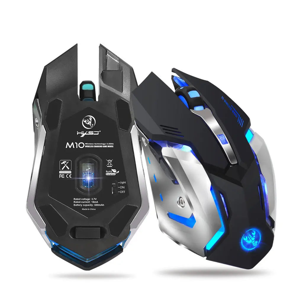 HXSJ new wireless mouse 2.4GPI gaming mouse glowing mouse cj