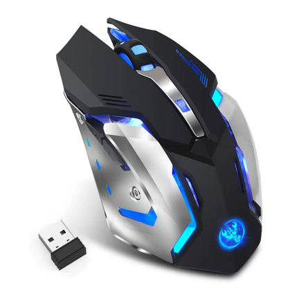 HXSJ new wireless mouse 2.4GPI gaming mouse glowing mouse cj