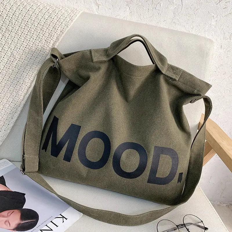 Hand Bag Letter Solid Print Canvas Package cj