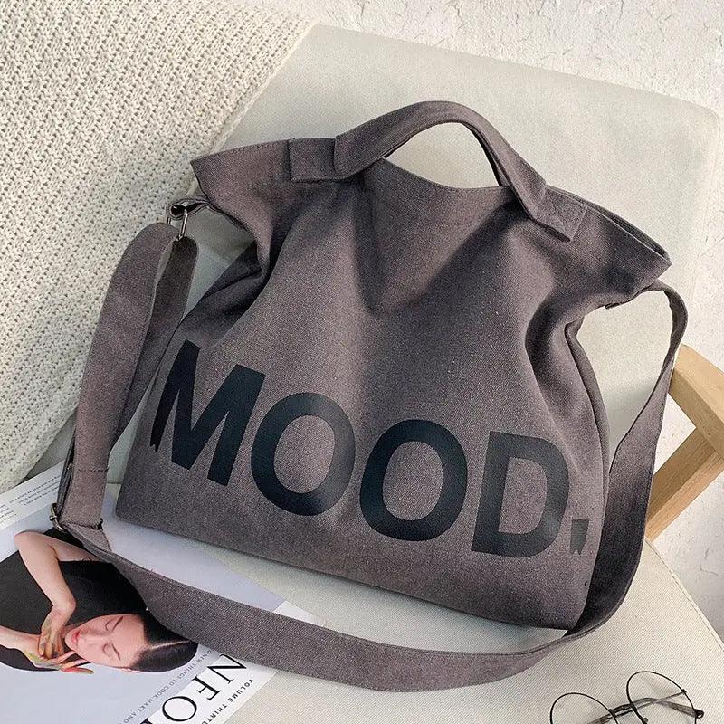 Hand Bag Letter Solid Print Canvas Package cj
