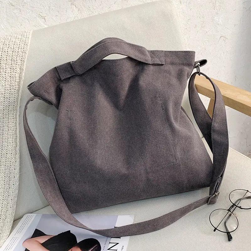 Hand Bag Letter Solid Print Canvas Package cj