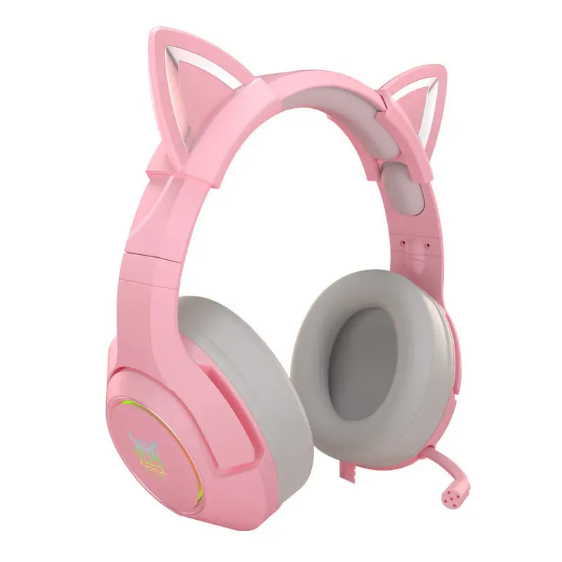 Head-mounted Gaming Gaming Cute Girls Wired Computer Headset cj