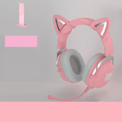 Head-mounted Gaming Gaming Cute Girls Wired Computer Headset cj