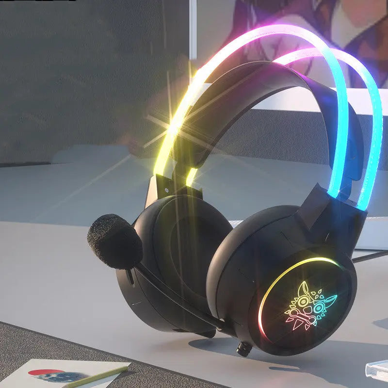 Headset Fashion Light-emitting Wired Gaming Headset cj