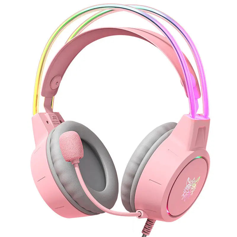 Headset Fashion Light-emitting Wired Gaming Headset cj