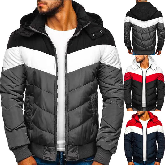 Hooded Cotton Jacket Men's Winter Thick Warm Jacket cj