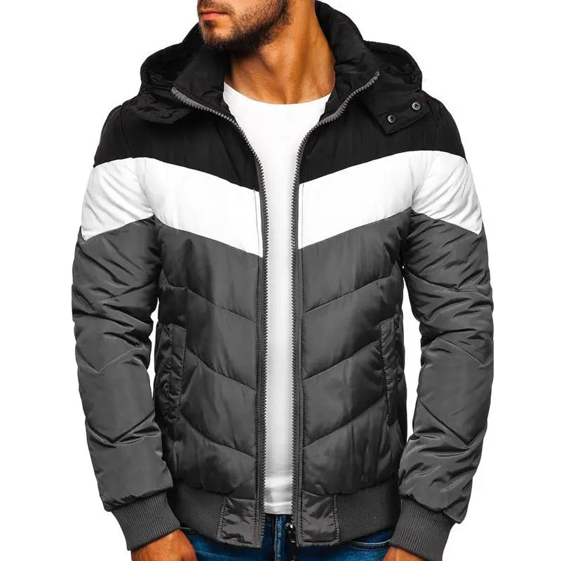 Hooded Cotton Jacket Men's Winter Thick Warm Jacket cj