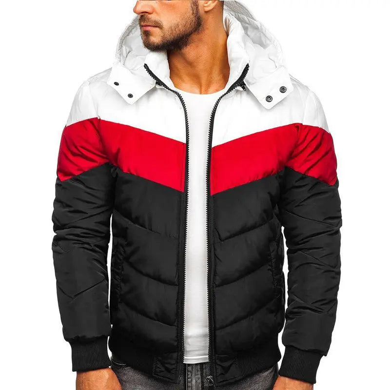 Hooded Cotton Jacket Men's Winter Thick Warm Jacket cj