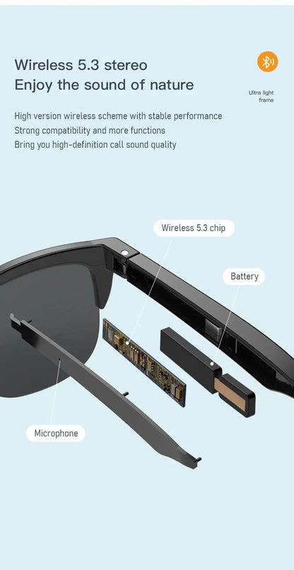 Intelligent Bluetooth Glasses Bone Conduction cj