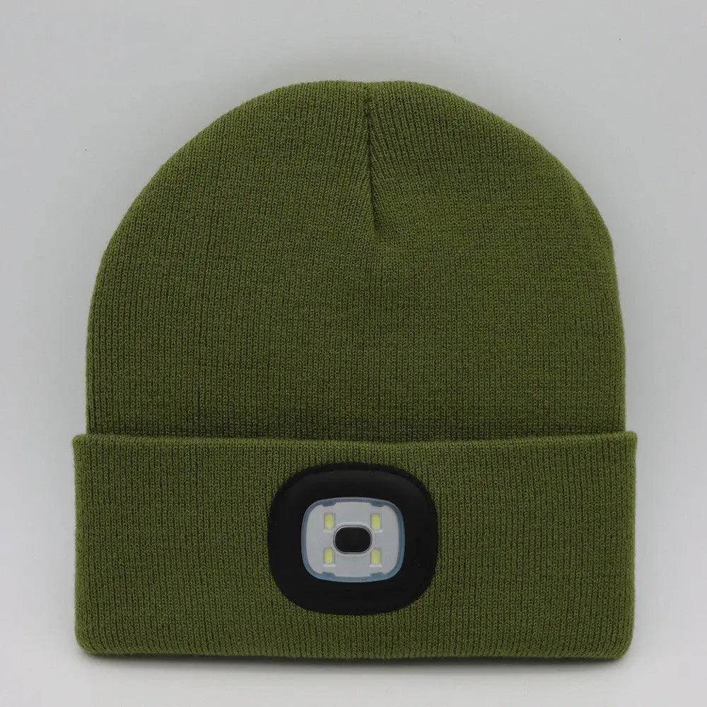 LED Knit Hat Button Cell Type Knitted Hat With Light Glowing Shop with Vanny