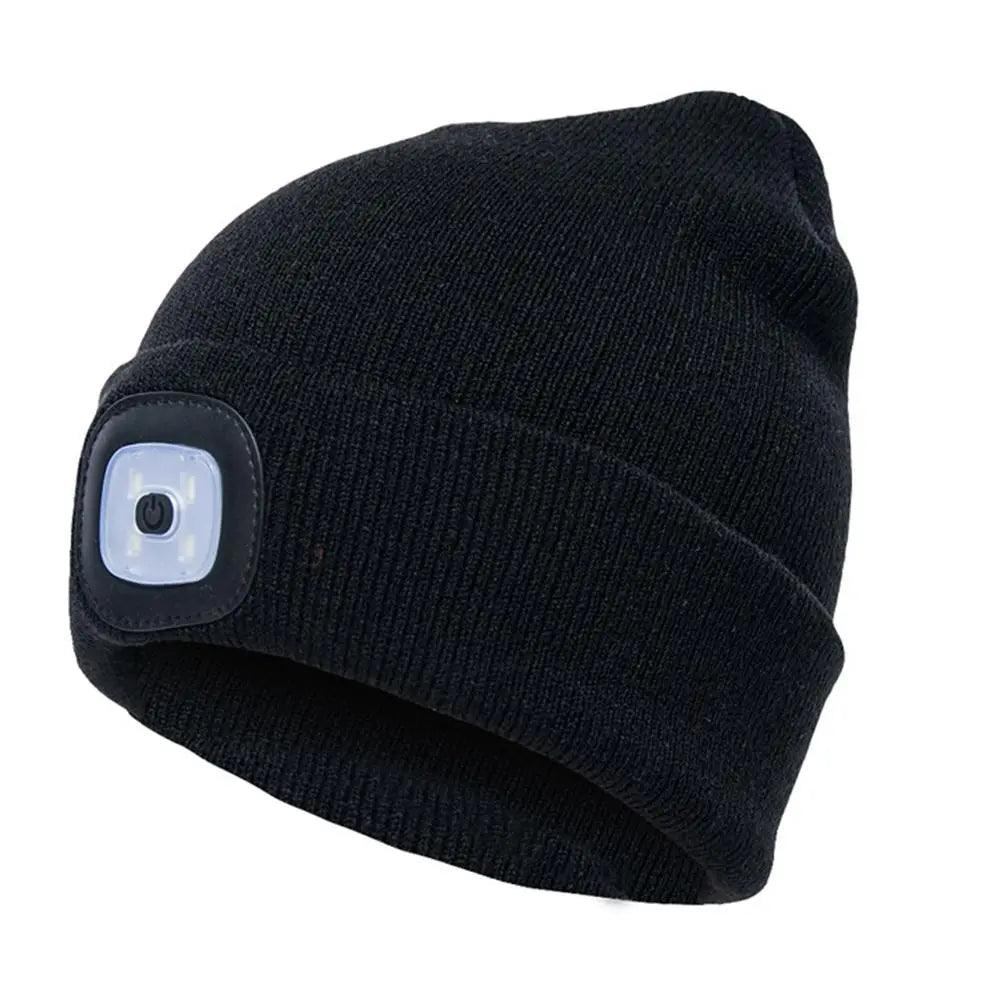 LED Knit Hat Button Cell Type Knitted Hat With Light Glowing Shop with Vanny