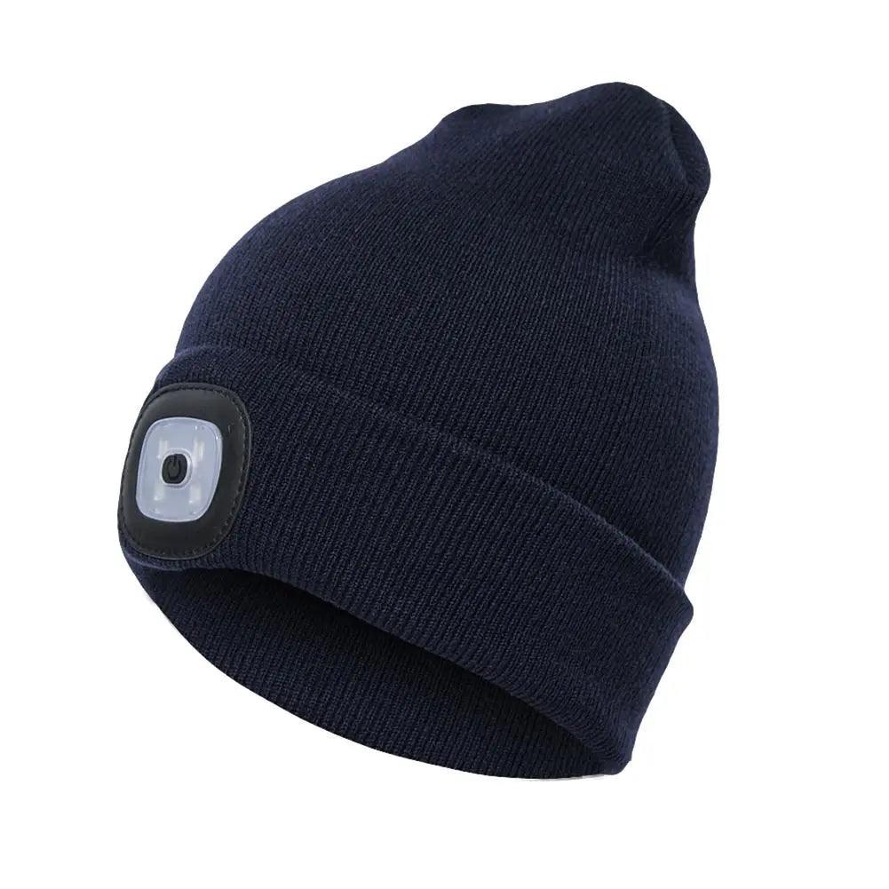 LED Knit Hat Button Cell Type Knitted Hat With Light Glowing Shop with Vanny