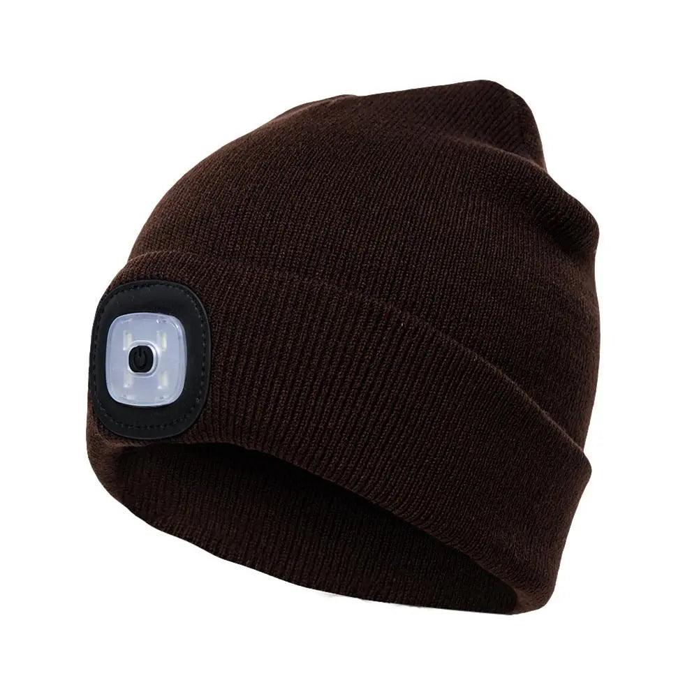 LED Knit Hat Button Cell Type Knitted Hat With Light Glowing Shop with Vanny