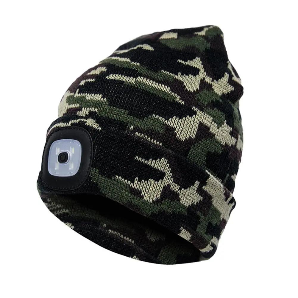 LED Knit Hat Button Cell Type Knitted Hat With Light Glowing Shop with Vanny