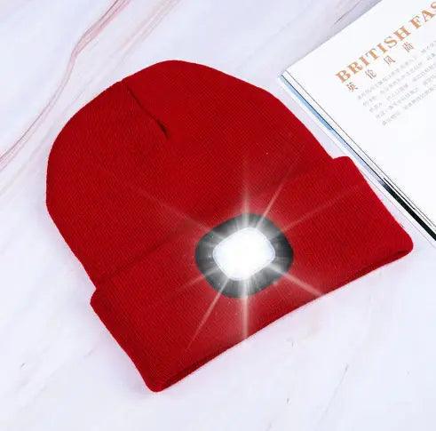 LED Knit Hat Button Cell Type Knitted Hat With Light Glowing Shop with Vanny