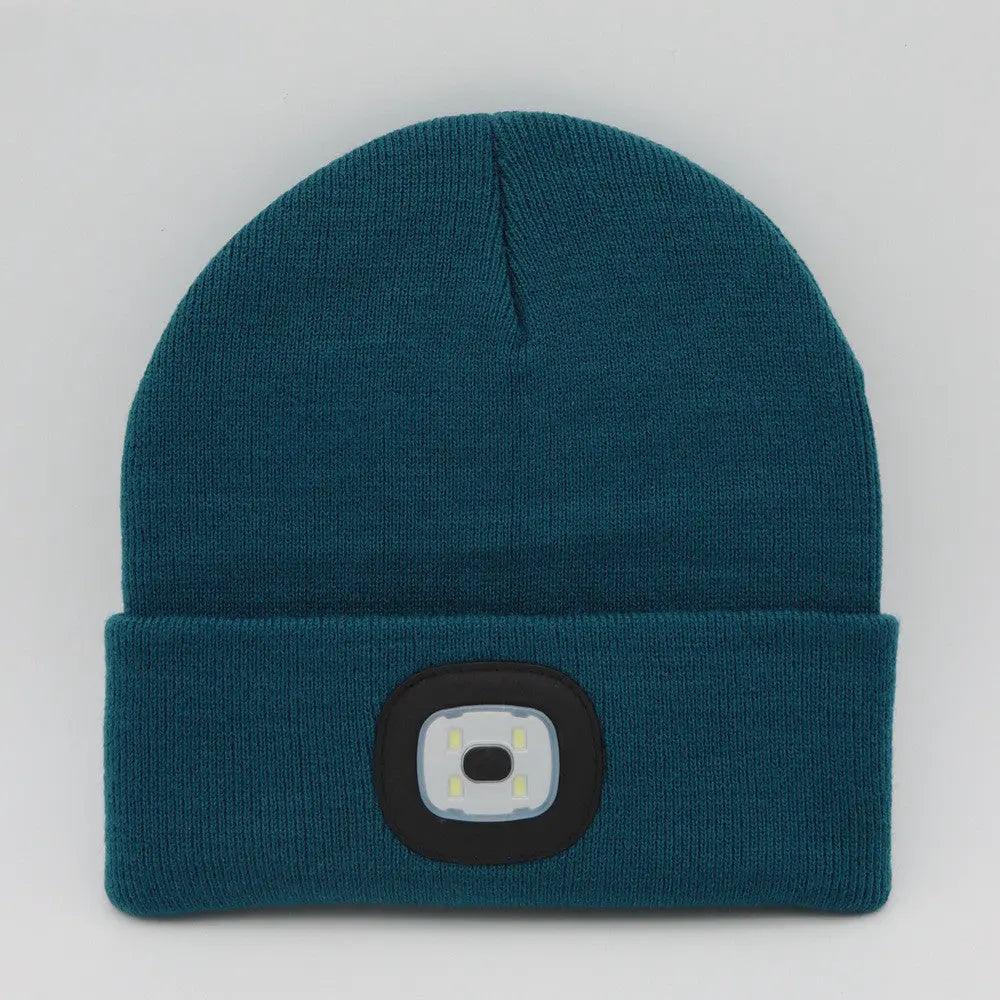 LED Knit Hat Button Cell Type Knitted Hat With Light Glowing Shop with Vanny