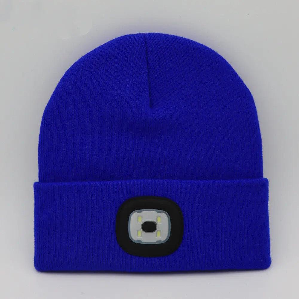 LED Knit Hat Button Cell Type Knitted Hat With Light Glowing Shop with Vanny