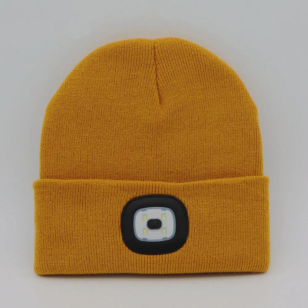 LED Knit Hat Button Cell Type Knitted Hat With Light Glowing Shop with Vanny
