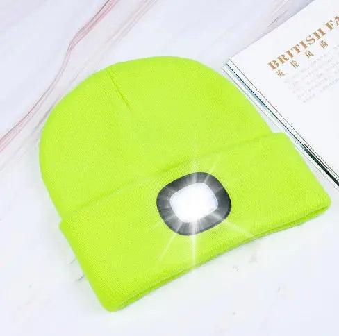 LED Knit Hat Button Cell Type Knitted Hat With Light Glowing Shop with Vanny