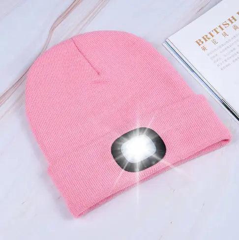 LED Knit Hat Button Cell Type Knitted Hat With Light Glowing Shop with Vanny