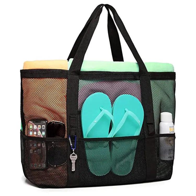 Large-capacity Mesh Portable Beach Bag cj