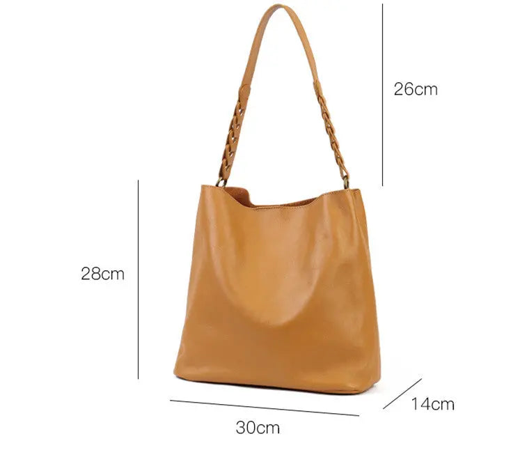 Leather Female Package Plant Tanned Cow Leather Large Capacity Handbag cj