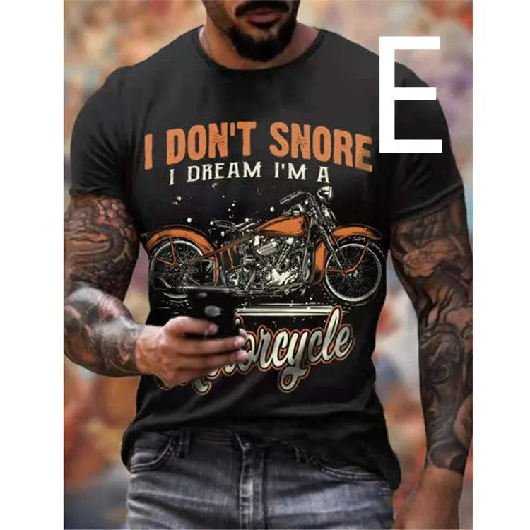 Man T-shirt Car Highway Motorcycle Hip Hop T-shirt cj